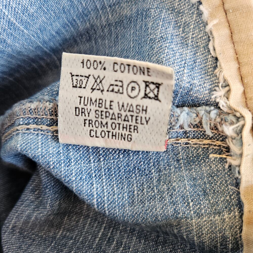 Y2k Euro Denim Low-Rise Knee Length Skirt - Size 26 - Picture 4 of 7